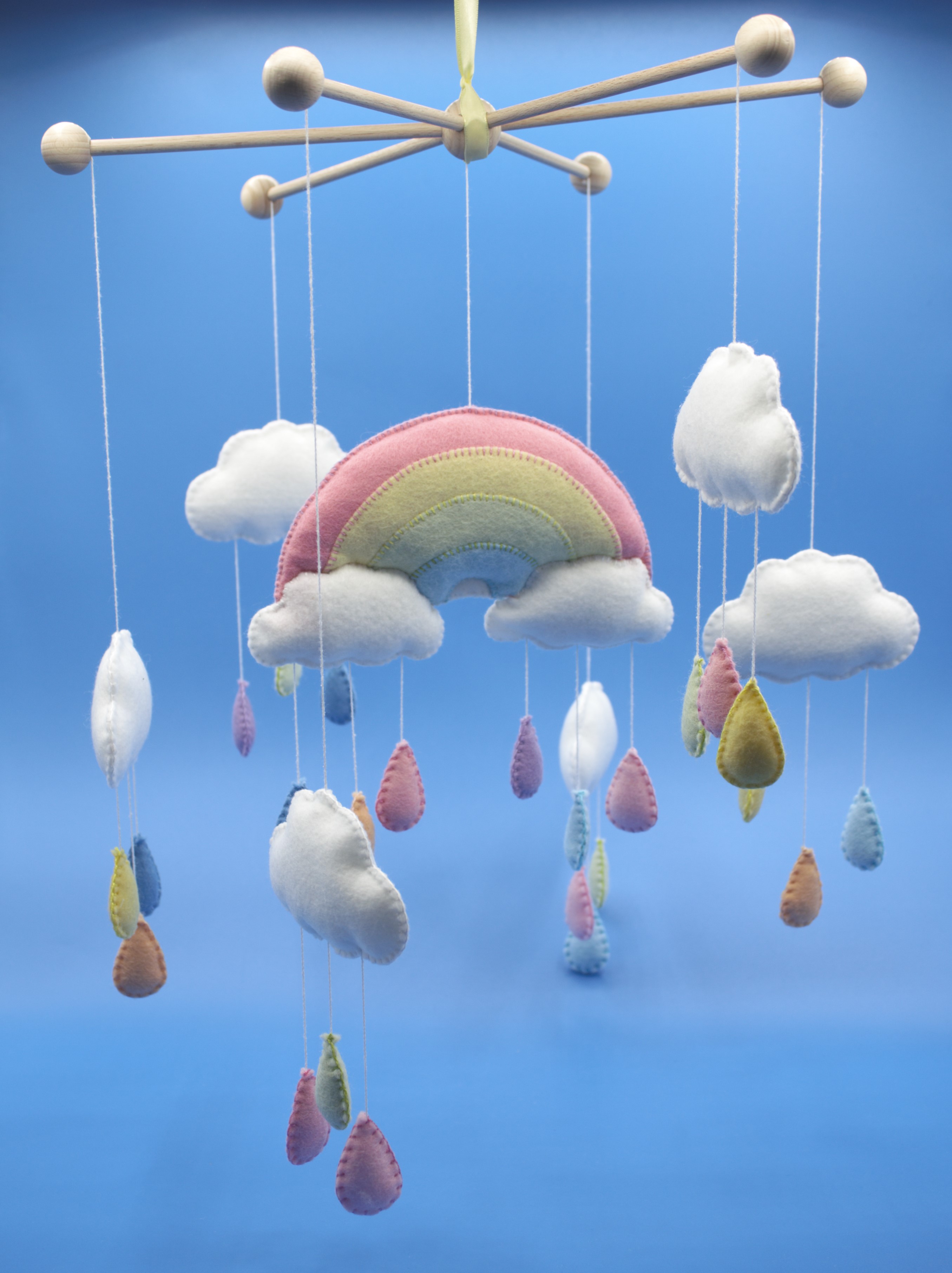 Rainbow and Clouds Mobile